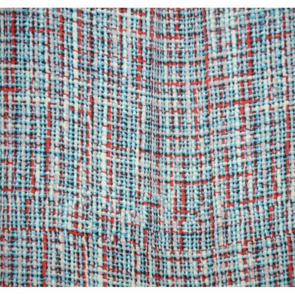 Talbots Mod Plaid Tweed Print Multicolor Blouse Top Ladies L Career Casual - Picture 8 of 11